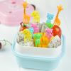 Set Of 10Pcs Cute Animals Food Picks Mini Cartoon Toothpick Fruit Forks Picks