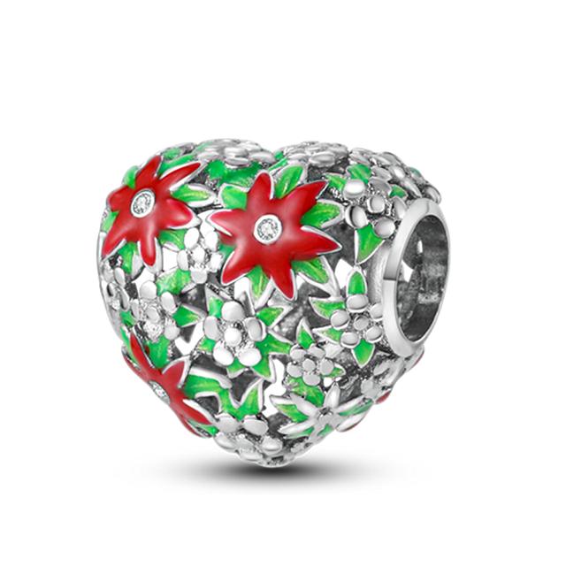 Heart Shape 925 Silver Family Lover Affection Pendant Charm Beads Fit Woman's Cute Bracelet DIY Jewelry For Women