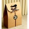 10 Pieces Kraft Paper Cookies Biscuit Candy Present Bags Wedding Gift Packaging Bag Box
