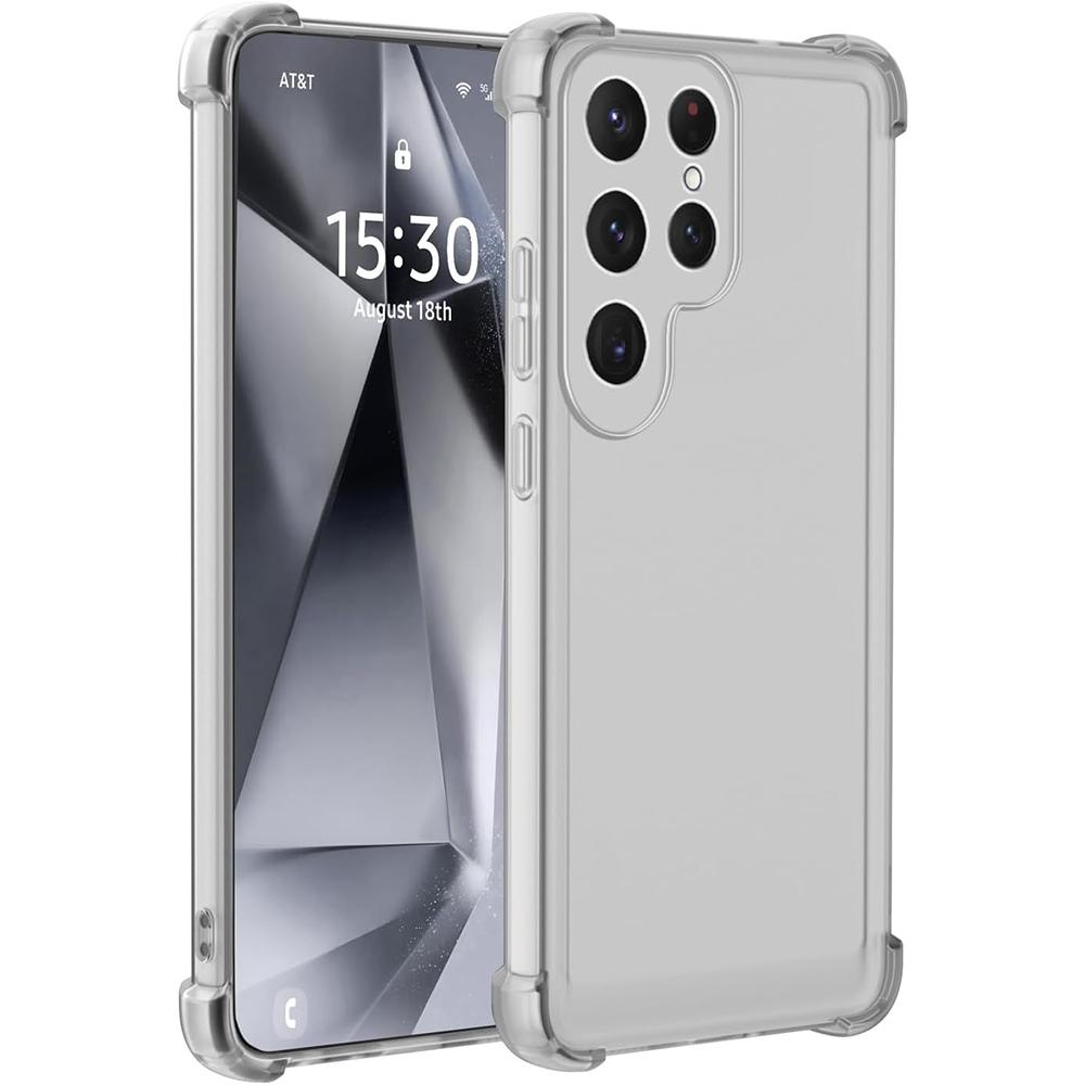 Прочный ударопрочный силиконовый мягкий чехол для Samsung Galaxy S25 S24 S23 S21 FE S22 Ultra Конфетный цвет Матовый прозрачный чехол S25Edge