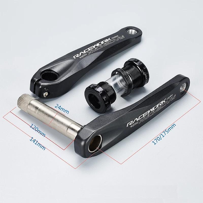 Набор шатунов RACEWORK GXP Mtb, моноплатные шатуны для велосипеда, встроенная свеча Pe 1 Crown, горный велосипед, Hollowtech, соединение