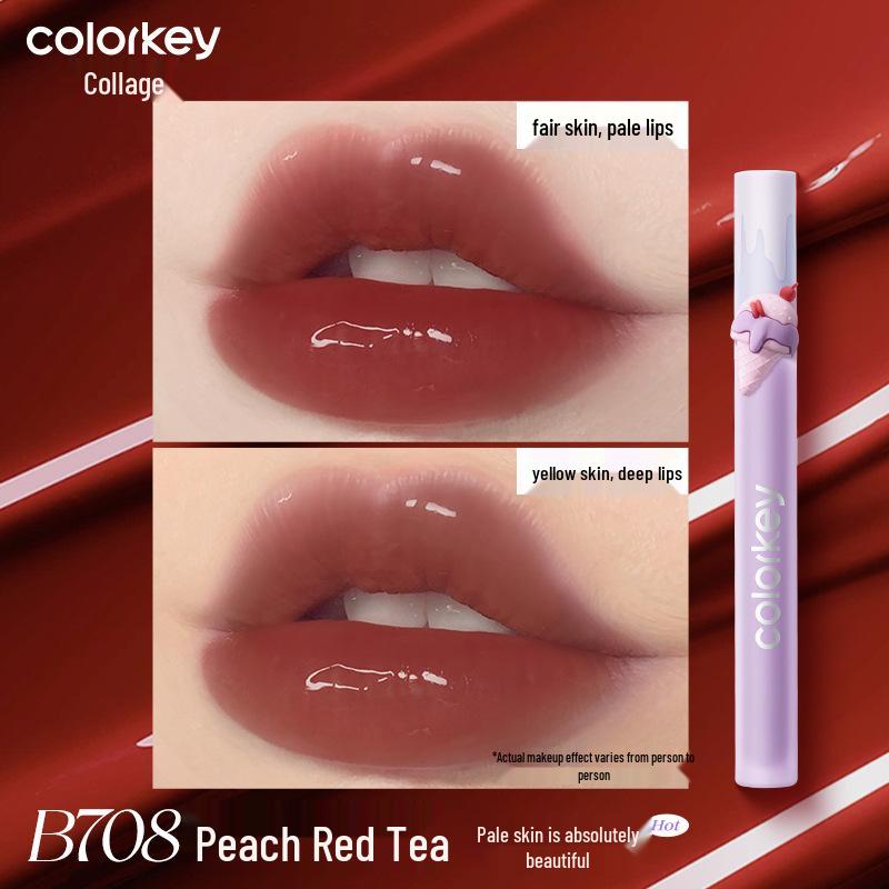 Colorkey Блеск для губ - Женская матовая нюдовая серия и зеркальная помада с эффектом водного сияния