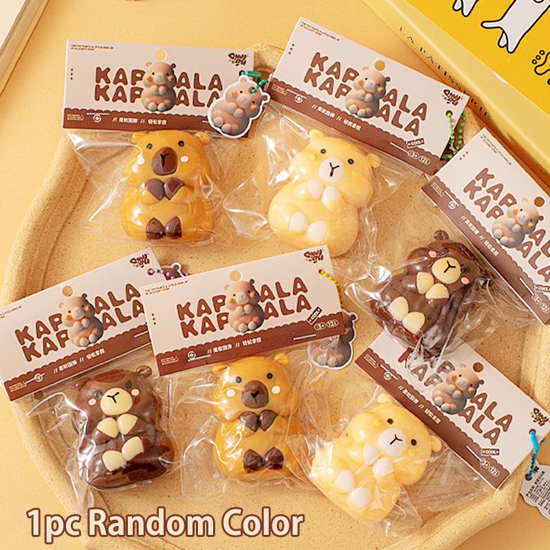 Мультяшная Капибара Сквиши Игрушки для Снятия Стресса Сжимать Расслабиться Фиджет Игрушки-Антистресс Капибала Мячик-Антистресс Новинка Подарок на Вечеринку Декор для Стола