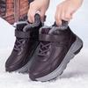 Winter New High-top Cotton Shoes Female Mother Velvet Thickened Elderly Shoes Large Cotton Walking Shoes Leather Waterproof Snow Boots