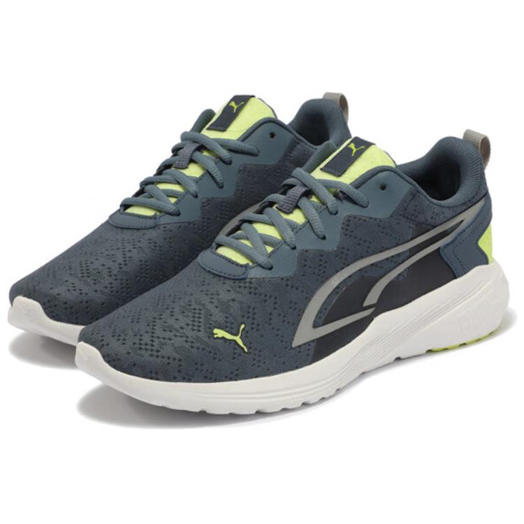 Puma Активные на весь день Удобные Легкие Нескользящие Прочные Низкие Повседневные Кроссовки для бега Унисекс кроссовки Зеленый Серебристый 386757-02