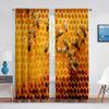 Bees Take Honey Hive Funny Animals Chiffon Sheer Curtains for Living Room Bedroom Home Decoration Window Voiles Tulle Curtain