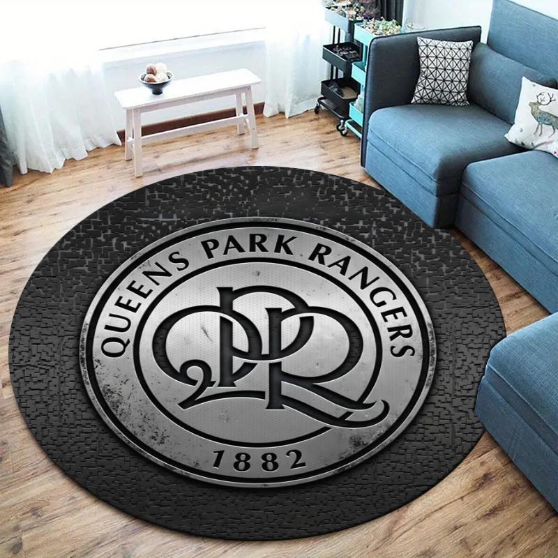Коврик для пола Queens Park Rangers QPR Круглый, Ковер для гостиной, спальни, дивана, игровой комнаты, Декор, Нескользящий коврик
