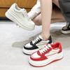 Genuine Leather Muffin Thick-soled Small White Shoes Women's New Spring All-match Students Non-slip Heightening Casual Suction Film Sneakers