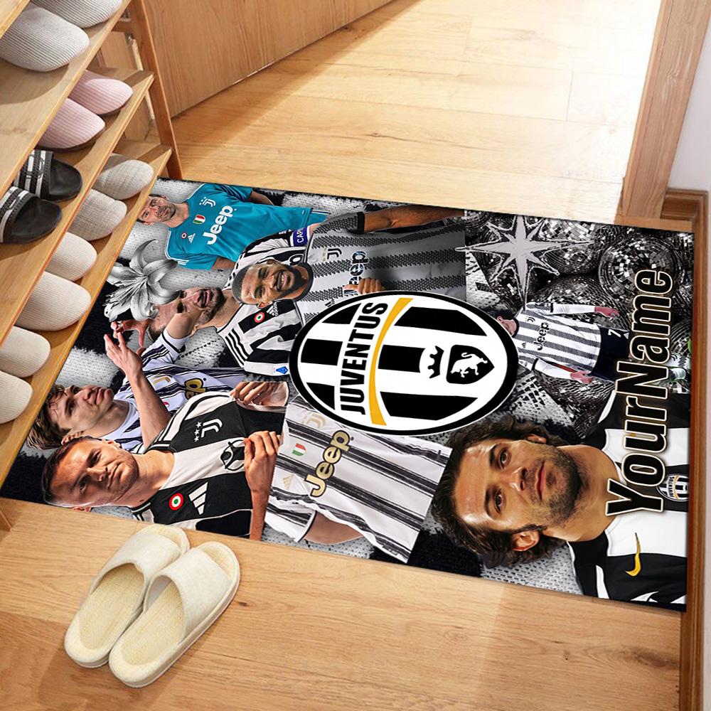 Juventus Customized Name Area Rug Perfect for Study room Playrooms Kitchen Decorate room Antislip Carpet Office home decor