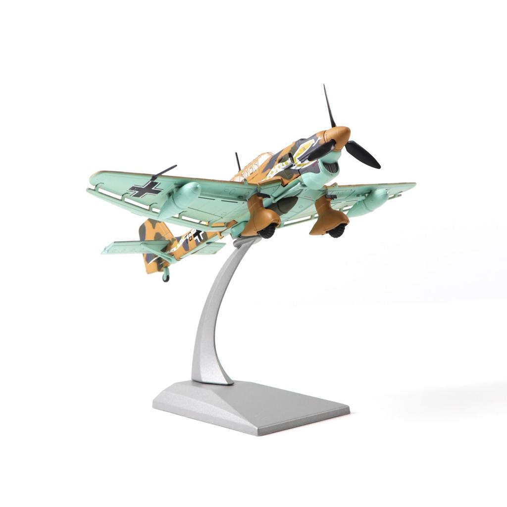 NUOTIE Junkers Ju 87 Stuka Metal Dive Bomber German WWII Military Diecast Ground Attack Aircraft Kit with Display Perfect for Collection or Gift 1/72