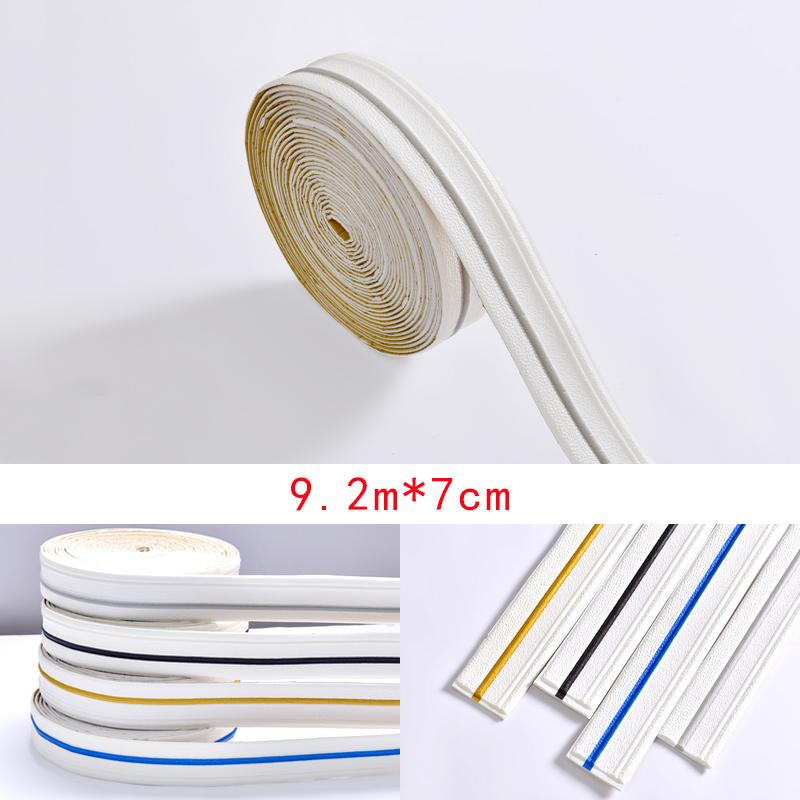 9M 3D Foam Wall Edge Strip Stickers Self-adhesive Corner Waist Line Background Wall Sticker Waterproof Decor Trim Line Skirting