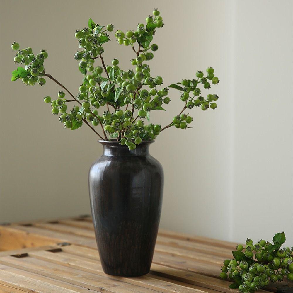 Realistic Christmas Blueberry Fruit Branches Elegant Fake Plants Home Living Room Decoration