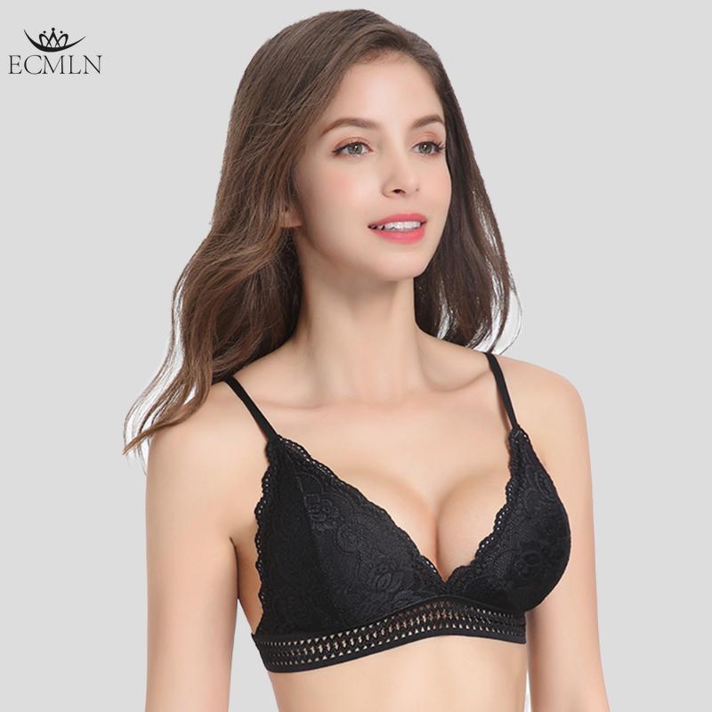 Кружевной женский бюстгальтер без косточек с паралоновыми тонкими съёмными вкладышами и регулируемыми лямками
