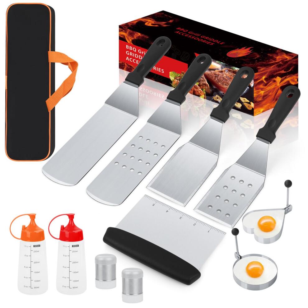 Griddle Accessories Kit 13PCS HeavyDuty Stainless Steel Spatula Set for Blackstone Flat Grill Outdoor Cooking