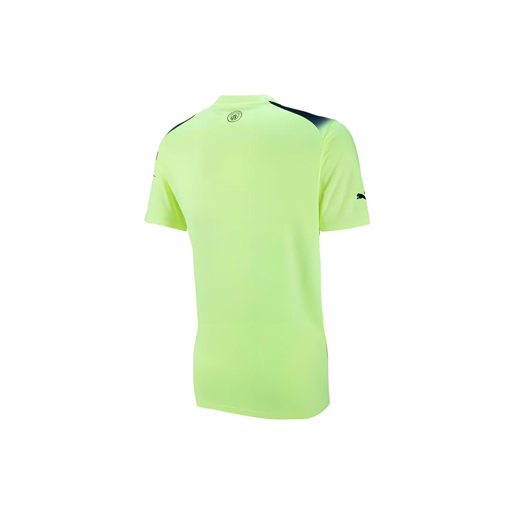 Puma Футбольная рубашка MCFC с принтом «Китайский Новый год в виде кролика», окрашенная в полоску с круглым вырезом и короткими рукавами — Fan Version Away Second 765734-03