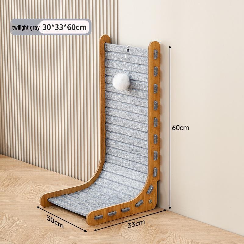 Extra-Large Vertical L-Shaped Cat Scratching & Bed Combo: Durable, Scratch-Resistant, No Mess, Wear-Resistant Cat Claw Board.