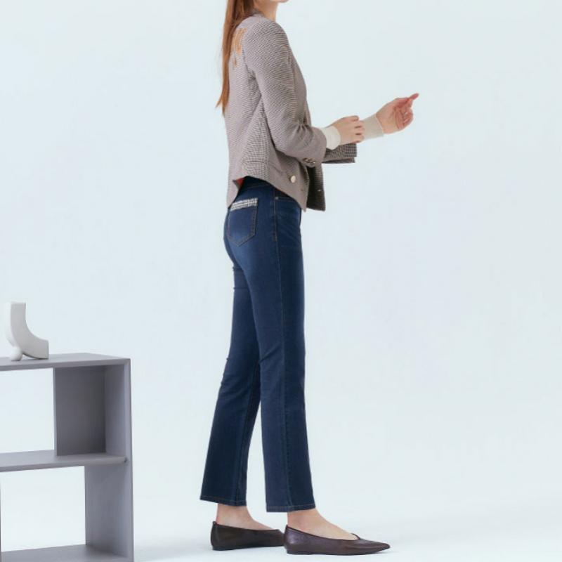 Bang Bang Women S Semi Flare Fit Stretch Denim 1+1