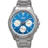 Casio Standard Quartz Men's Watch MTP-1375D-2A2V Blue 24-Hour Display Stainless Steel