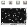 1 piece of Bobo-style music note background fabric, made of polyester, suitable for wedding and general decoration purposes
