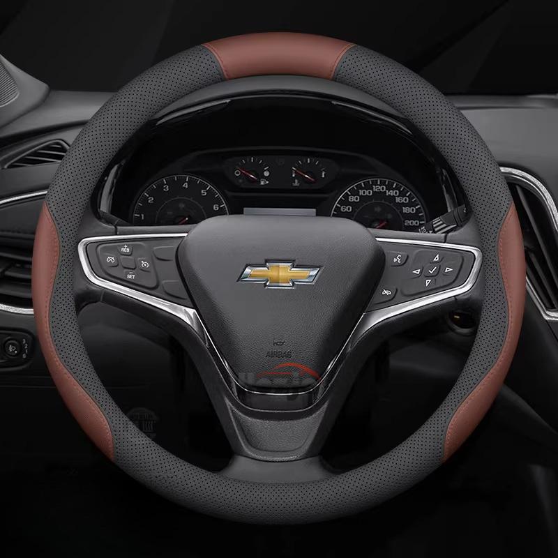 Кожаная накладка на руль автомобиля для Chevrolet Monza Aveo Captiva Trax Orlando Groove Cruze Spark Нескользящие аксессуары для интерьера