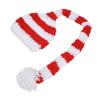 Baby Christmas Knit Hat Long Tail Shape Children Santa Hat for Baby Photography Props