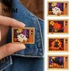 Halloween Party Accessory Retro TV Brooch for Halloween, Pumpkin Ghost Black Cat Crow Decorative Hat Pin Badge, Holiday Lapel Sweaters Jackets Scarves