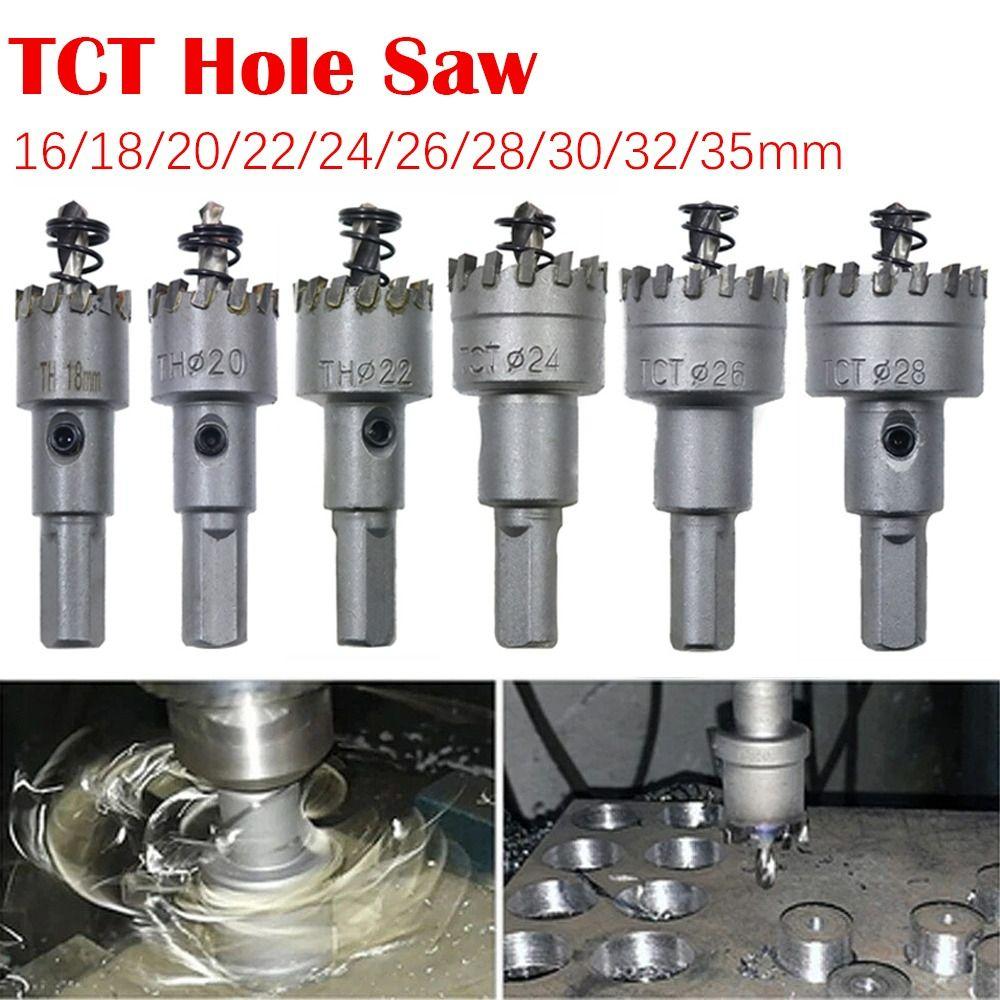 Hard Alloy Drill Bit Silver Hole Opener High-quality TCT Hole Saw Aluminum Alloy