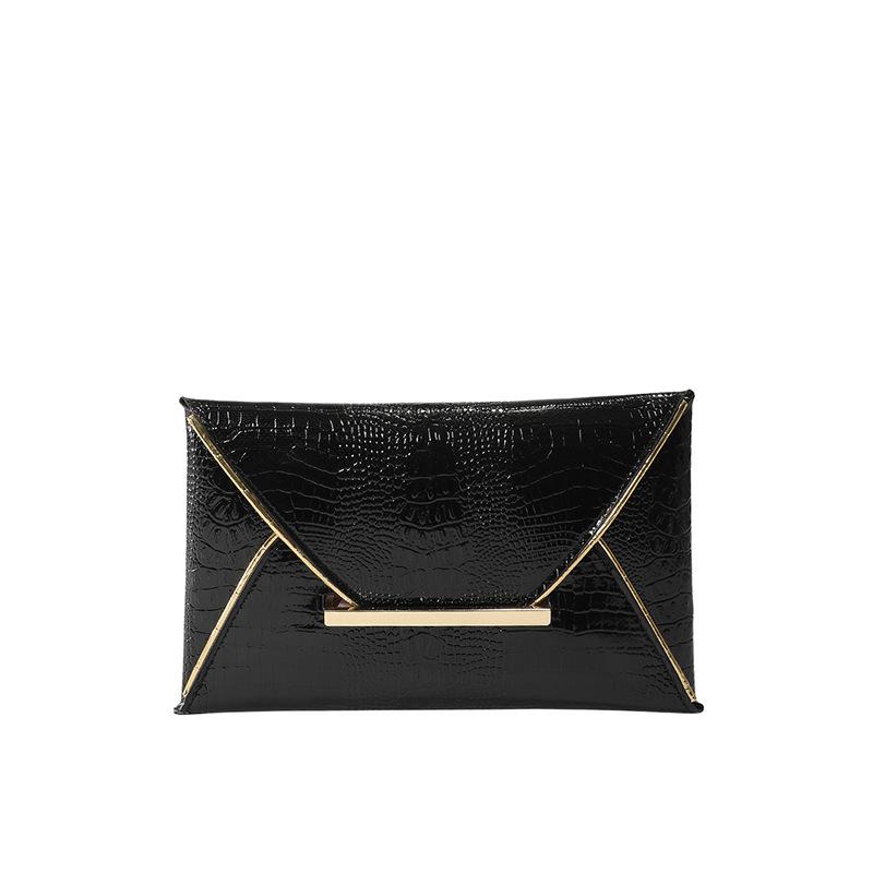 Модная сумка-клатч с текстурой крокодилового узора 2024 года, новая банкетная сумка, корейская версия, нишевая темпераментная сумка-конверт, женская сумка