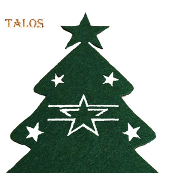 12Pcs Christmas Tableware Holder Flatware Bag Xmas Tree Cutlery Pockets Dinner Knife Fork Covers for Holiday Home Party Decorations