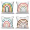 Cushion Cover Pillow Sofa Decorative Pillowcase Rainbow Printing Cartoon Geometric