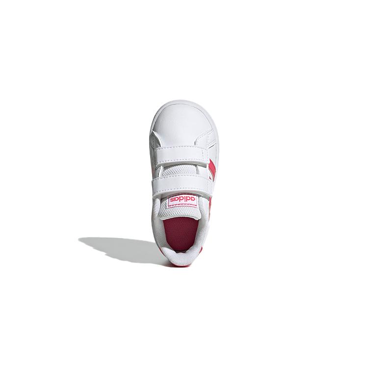 Adidas Neo GRAND COURT Low top Skateboard Shoes White Pink Infant And Toddler EF0115
