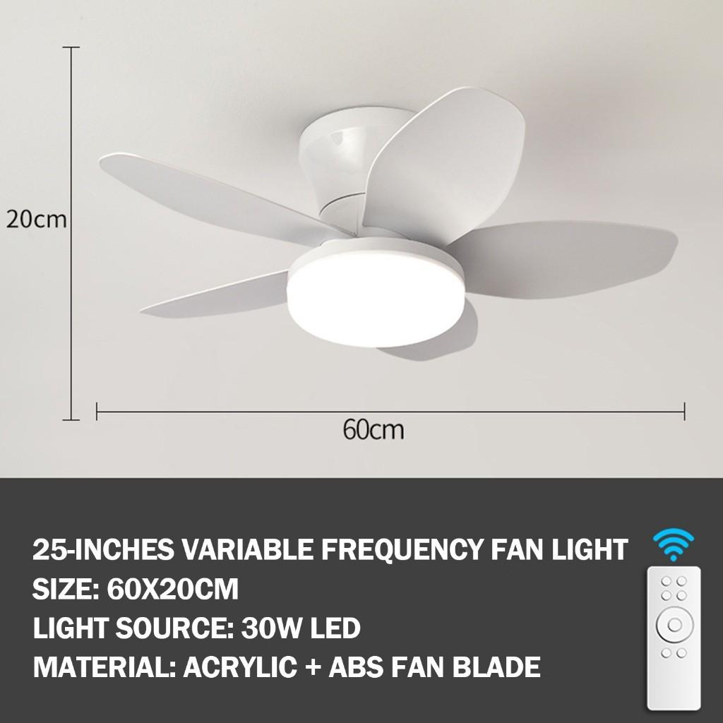 Потолочный вентилятор с регулируемой частотой, лампа, шесть скоростей ветра, регулируемый электрический вентилятор, свет, диммирование в трех цветах, управление вентилятором с мобильного телефона