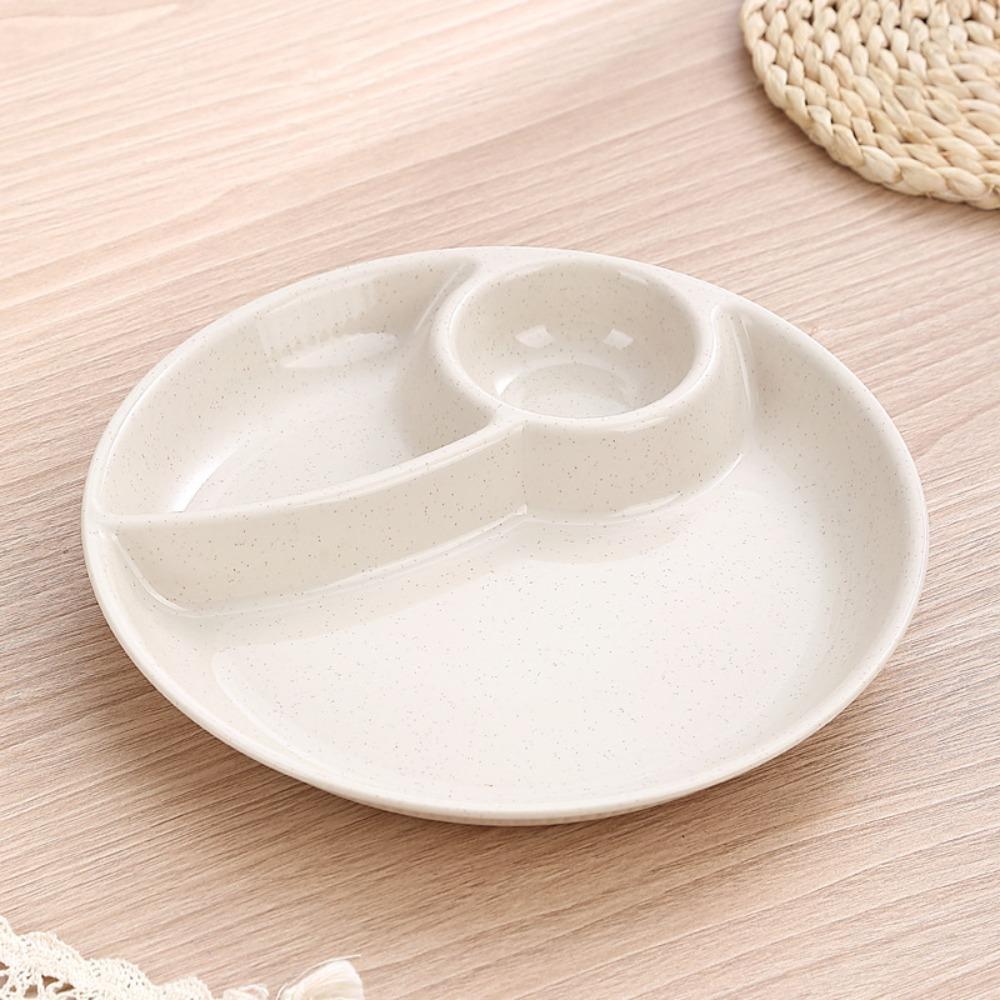 2 шт. Пластиковая тарелка для еды, пригодная для микроволновой печи, мерная тарелка для порций, портативная разделенная обеденная тарелка, контроль диеты