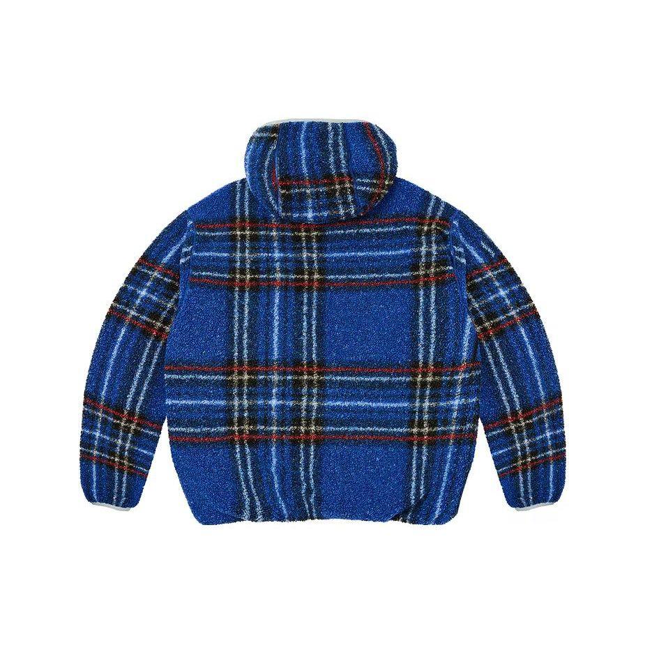 Palace Двусторонняя флисовая куртка в клетку, синяя, унисекс, верхняя одежда P25JK129