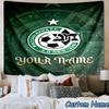 Custom Name Maccabi Haifa Football Crest Hanging Tapestry Background Tapestry for Bedroom Living Room Dorm,Home Party Wall Decoration,Fan Gifts