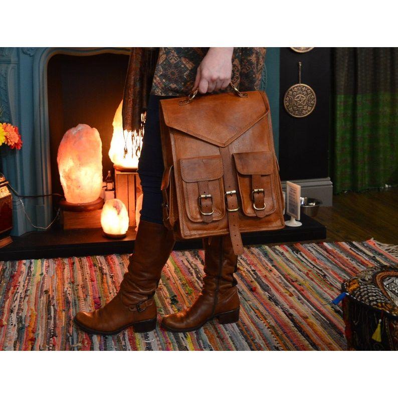 Рюкзак ручной работы из натуральной кожи, сумка-мессенджер, кожаная сумка в деревенском стиле, рюкзак с четырьмя карманами