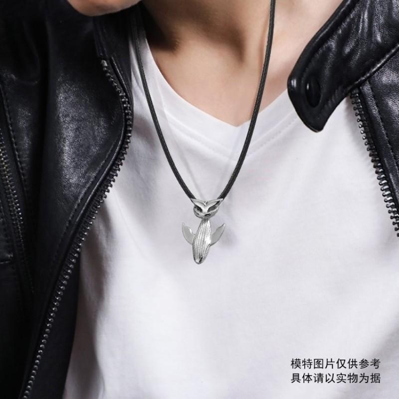 Whale Fall Necklace Men Trendy Unique Long Sweater Chain