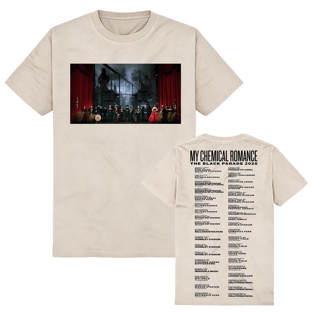 My Chemical Romance The Black Parade 2026 World Tour Schedule Dates T-shirts High Quality Comfortable Soft 100% Cotton Women Men