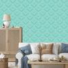 Geometric rhombus wallpaper mint and teal for living room and bedroom 50x1000