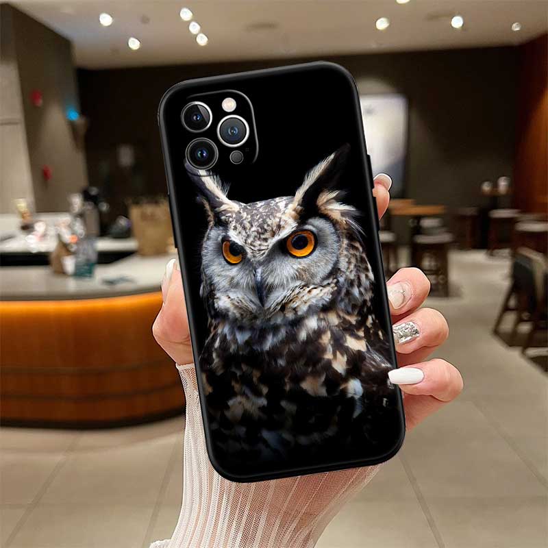NH14 Cartoon Art Owl Phone Case for OPPO A40 A60 A80 A15 A16 A16K A12 A17 A17K A54 A54S A53 A53S A55 A56 A57 A98 F23