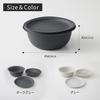 Marna 21cm Colander Bowl (Microwave/Heat-Resistant/Stackable) with Tray, Colander and Bowl Set, Heat-Resistant Bowl, Dishwasher-Safe, Dark Gray, K809D
