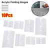 10 шт. Прозрачные дверные петли Акриловая мебельная фурнитура Новая складная петля Сделай сам Дверца шкафа Коробка