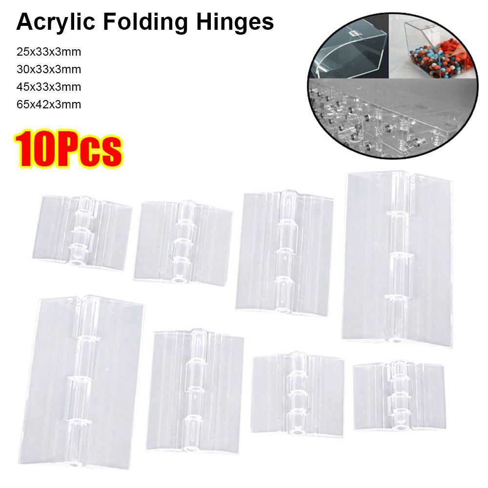 10 шт. Прозрачная складная петля Акриловая мебельная фурнитура Новые дверные петли Сделай сам Дверца шкафа Коробка