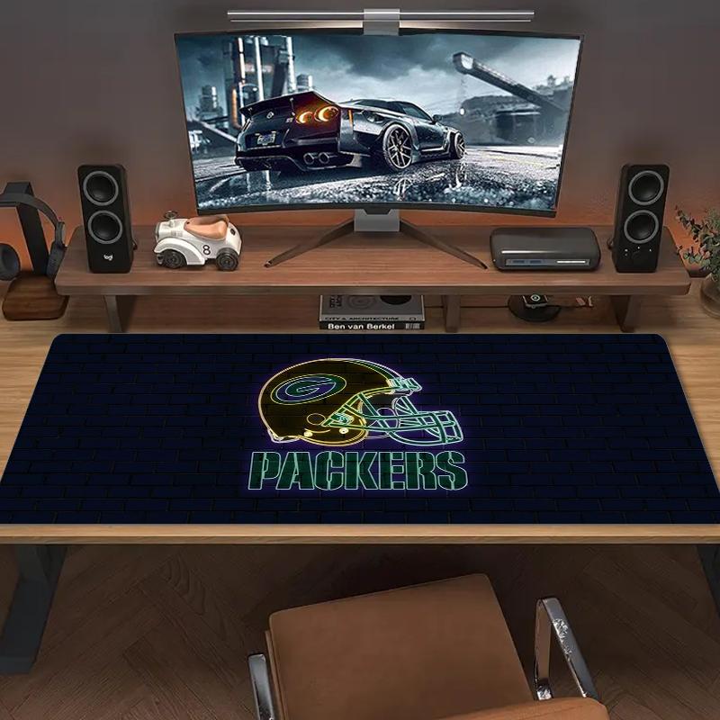 Green Bay Packers Mouse Pad Large Gaming Table Cushion Nonslip Laptop Tablet Big Mousepad Xxl Mat Mini Pc Playmat With Lock Edge