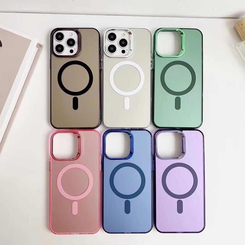 Цвет Серебристый Imd Подходит для чехла для мобильного телефона Apple 15pro IPhone 14 Передовой датчик Гальваническое покрытие Объектив 13 Чехол с магнитной фиксацией