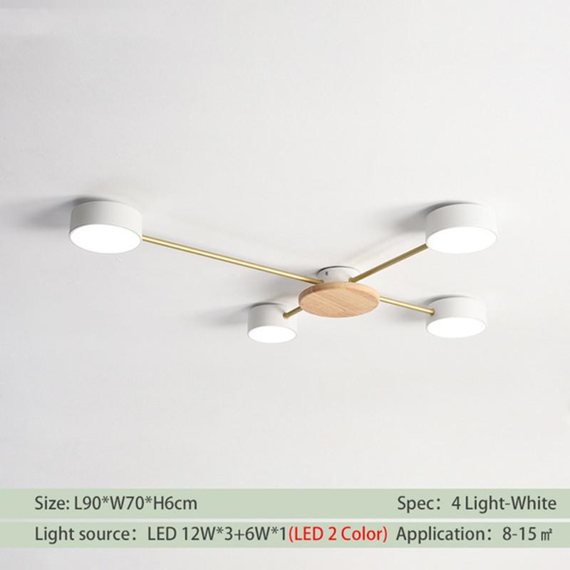 Wooden Led Ceiling Light Surface Mounted Ceiling Lamp AIBIOU Style Designer Metal Lustre for Living Room Kitchen Lights Fixtures