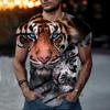 Retro Animal 3D Printed Men's Casual Short Sleeved T-shirt Men's T-shirt