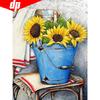 Алмазная вышивка Подсолнух Алмазная картина Полная круглая Новое поступление Стразы Картины Домашний декор