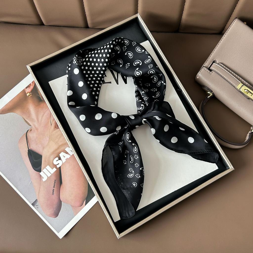 Шелковый шарф женский модный универсальный высокий смысл 70 квадратный шарф защита шеи шарф ретро шарф сумка