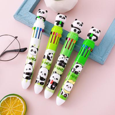 Шариковая ручка Cute Animals, 10 цветов, креативная канцелярская ручка для студентов, цветная ручка для блокнота, 2 мл
